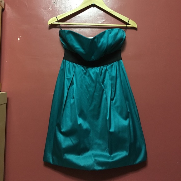 Strapless Turquoise Dress - Picture 1 of 4